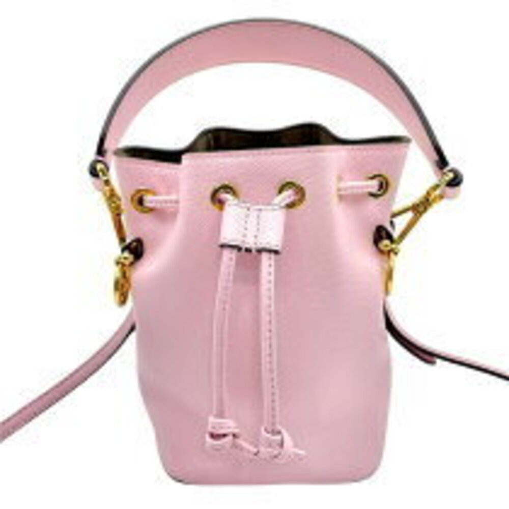 Fendi calfskin grained pink Montresor bag shoulder